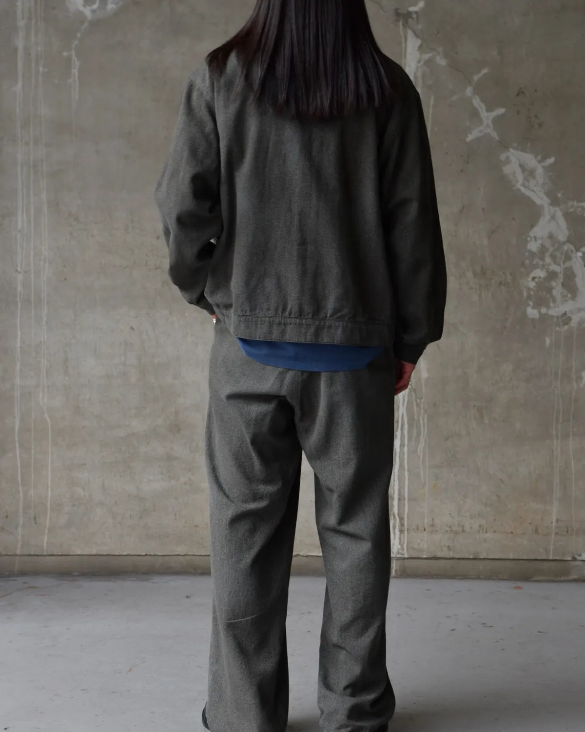 A.PRESSE / Vintage Black Chambray Work Pants (26SAP-04-37)