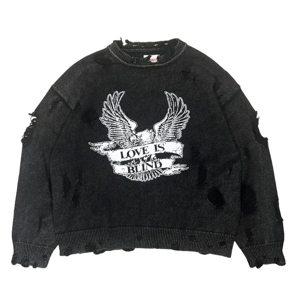 KAMIYA Destroyed Long Sleeve Knit ボロニット KAMIYA Destroyed Long Sleeve Knit ボロニット