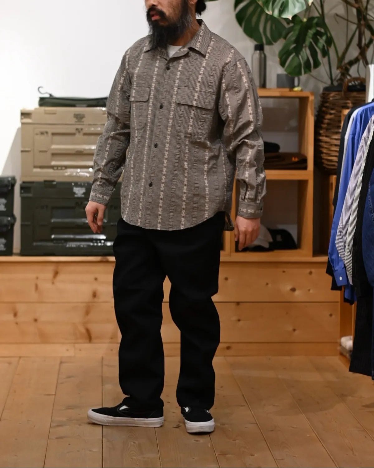 SUGARHILL / DOBBY OPEN COLLAR SHIRT (26440505)