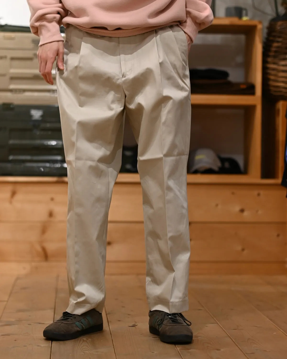 WACKO MARIA / DOUBLE PLEATED CHINO TROUSERS (26SS-WMP-PT12)