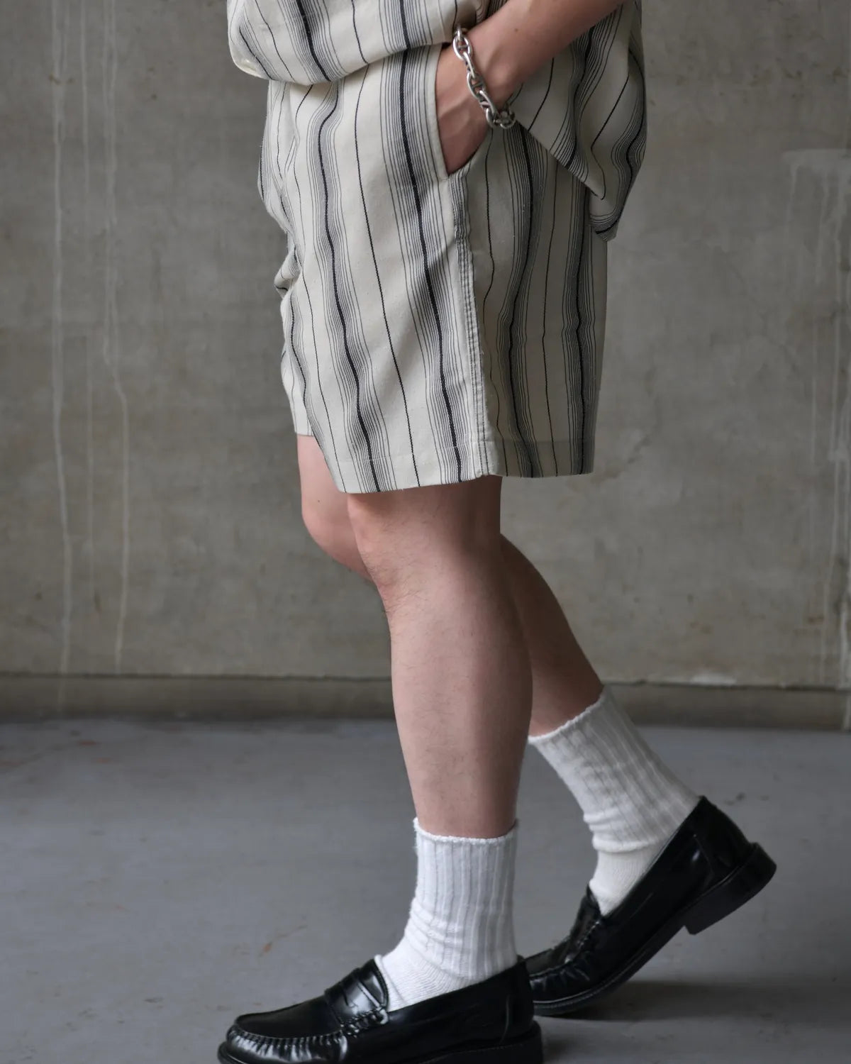 COOTIE PRODUCTIONS® / Dobby Chain Stripe Easy Shorts (CTE-26S130)