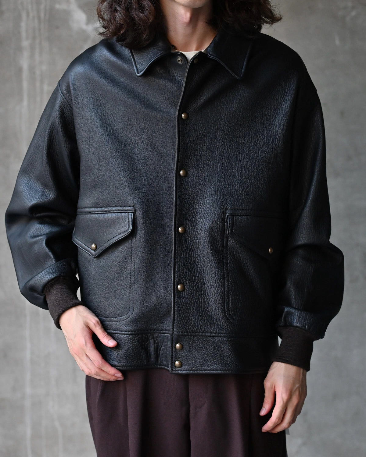 A.PRESSE / Leather A-1 Flight Jacket (26AAP-01-03)