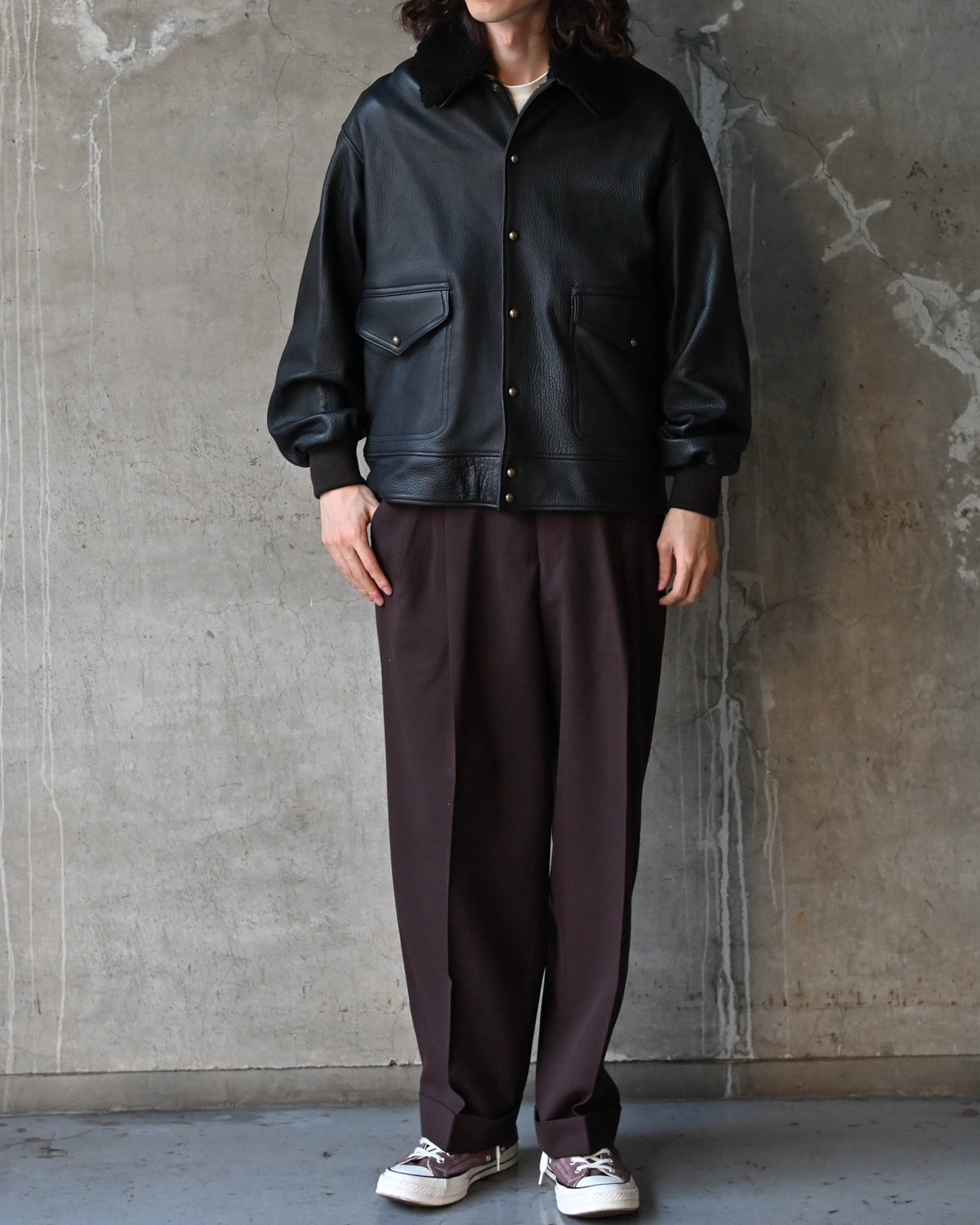 A.PRESSE / Leather A-1 Flight Jacket (26AAP-01-03)