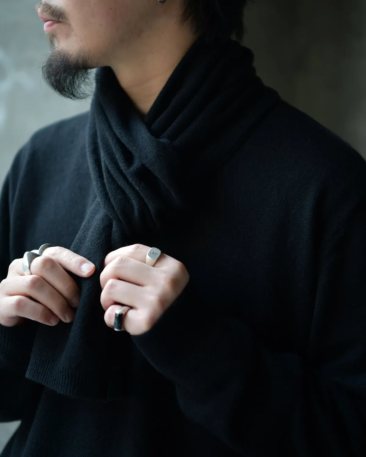 N.HOOLYWOOD / CASHMERE KNIT STOLE (2254-AC01)