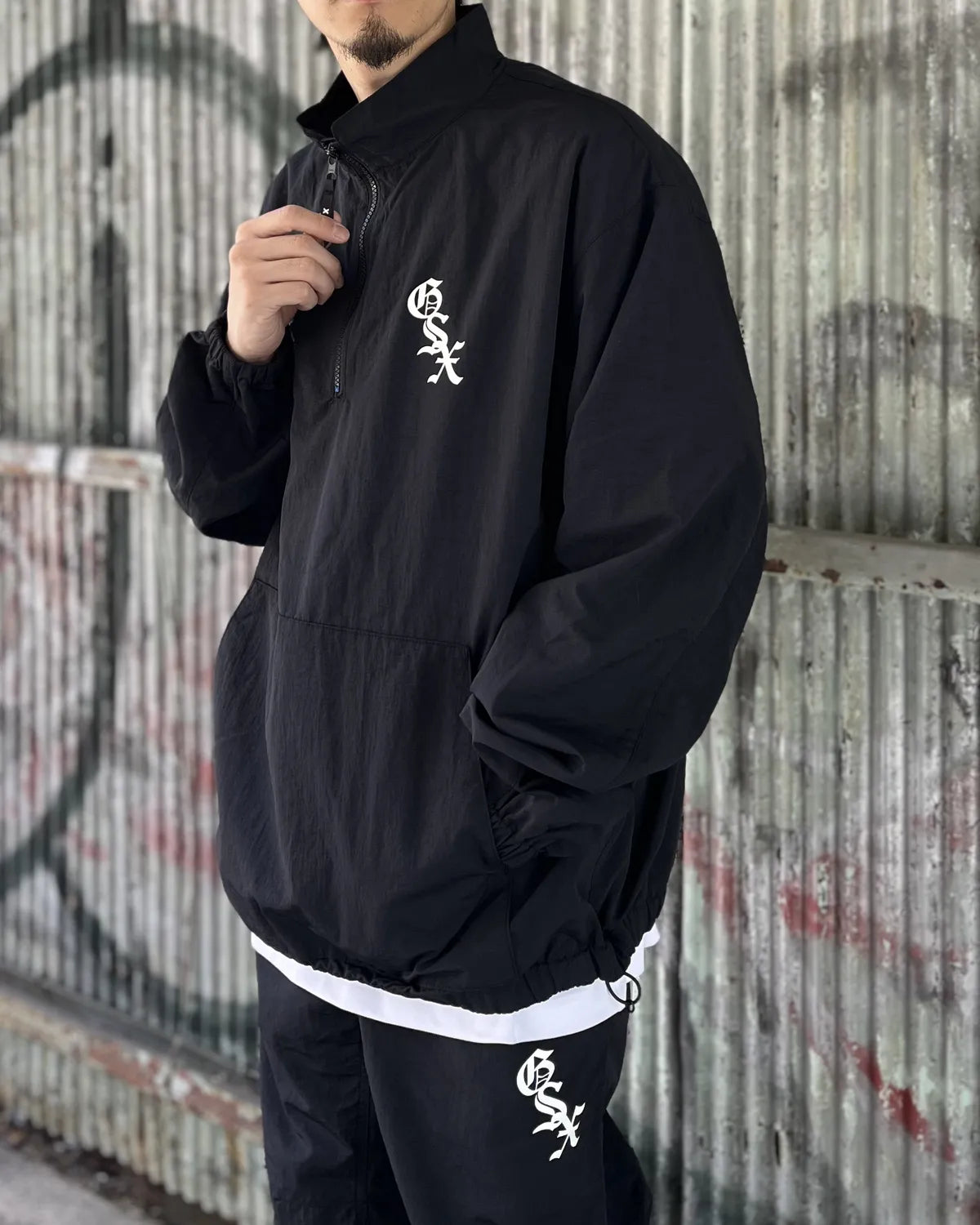 GOD SELECTION XXX / GSX Logo Half-Zip Pullover Track Jacket (GX-S26-JK-01)
