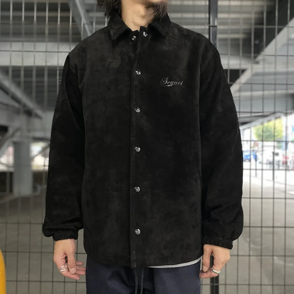 SEQUEL / SUEDE LEATHER COACH JACKET