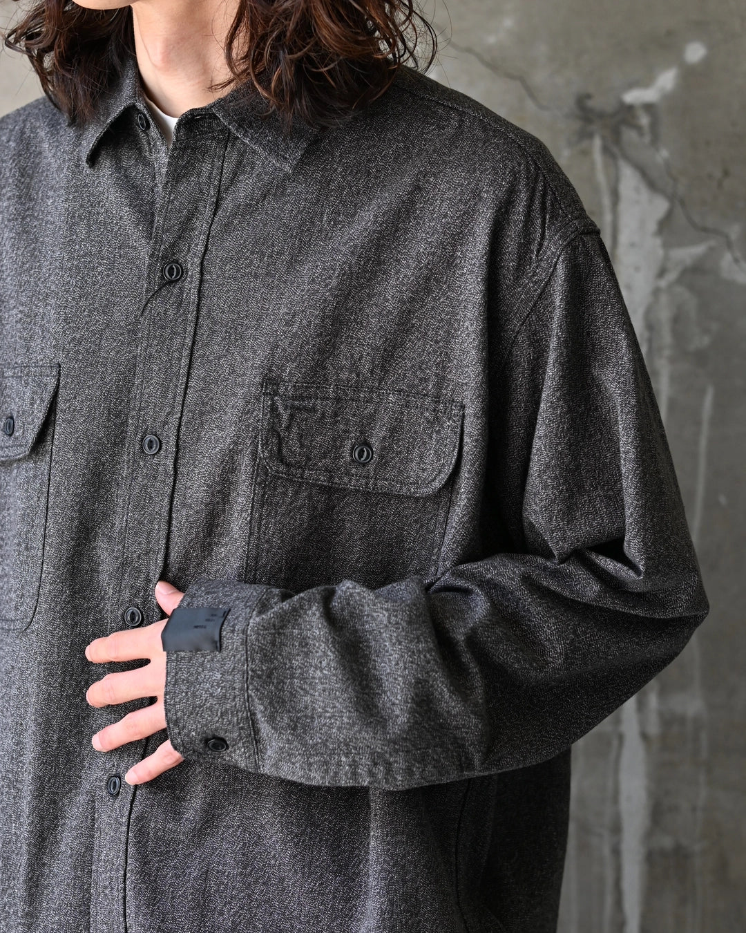 N.HOOLYWOOD COMPILE × BIG MAC / BLACK CHAMBRAY WORK SHIRT (2262-SH60-026)
