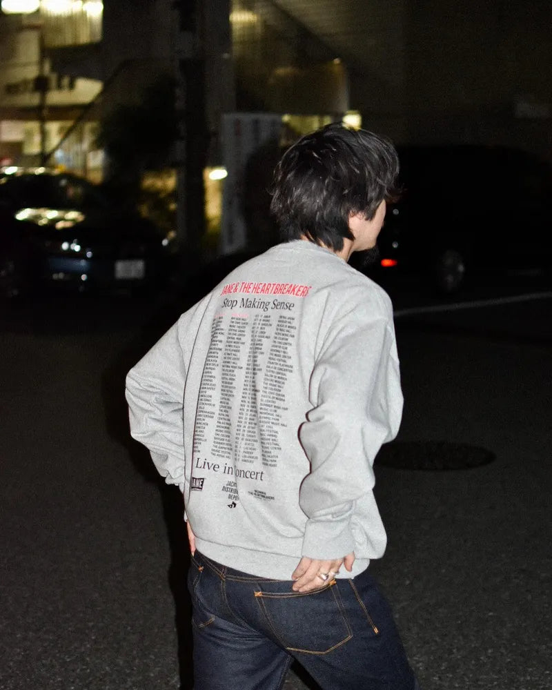 JANE & THE HEARTBREAKERS / L/S PRONTED CREW NECK SWEAT SHIRT "BOWERY"