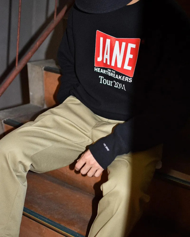 JANE & THE HEARTBREAKERS / L/S PRONTED CREW NECK SWEAT SHIRT "BOWERY"