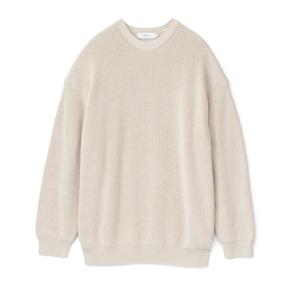 Graphpaper / Suvin Loose Rib Crew Neck Knit (GU241-80062B)