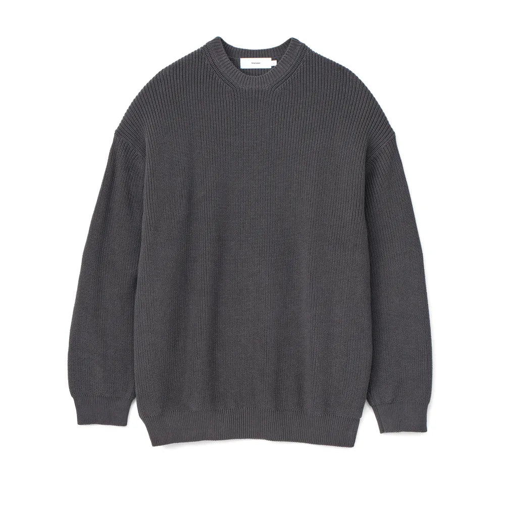 Graphpaper / Suvin Loose Rib Crew Neck Knit (GU241-80062B)