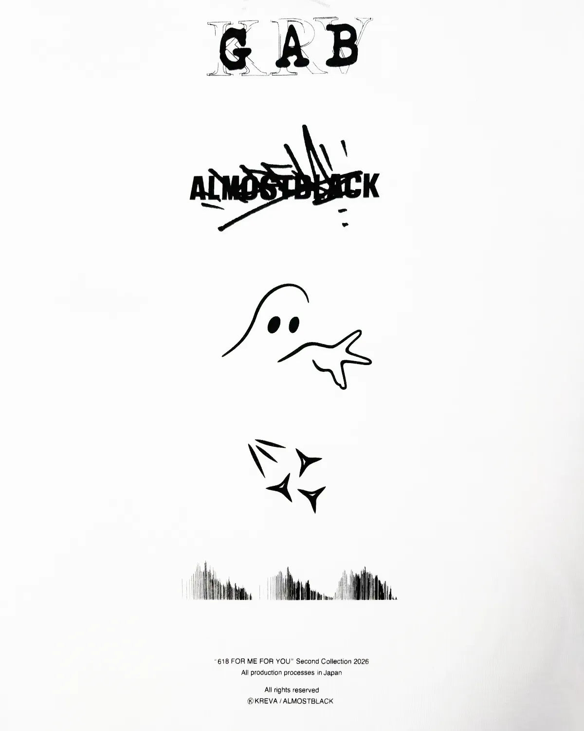 GHOST ALMOSTBLACK × KREVE / SS TEE (KRVGAB-C-5)
