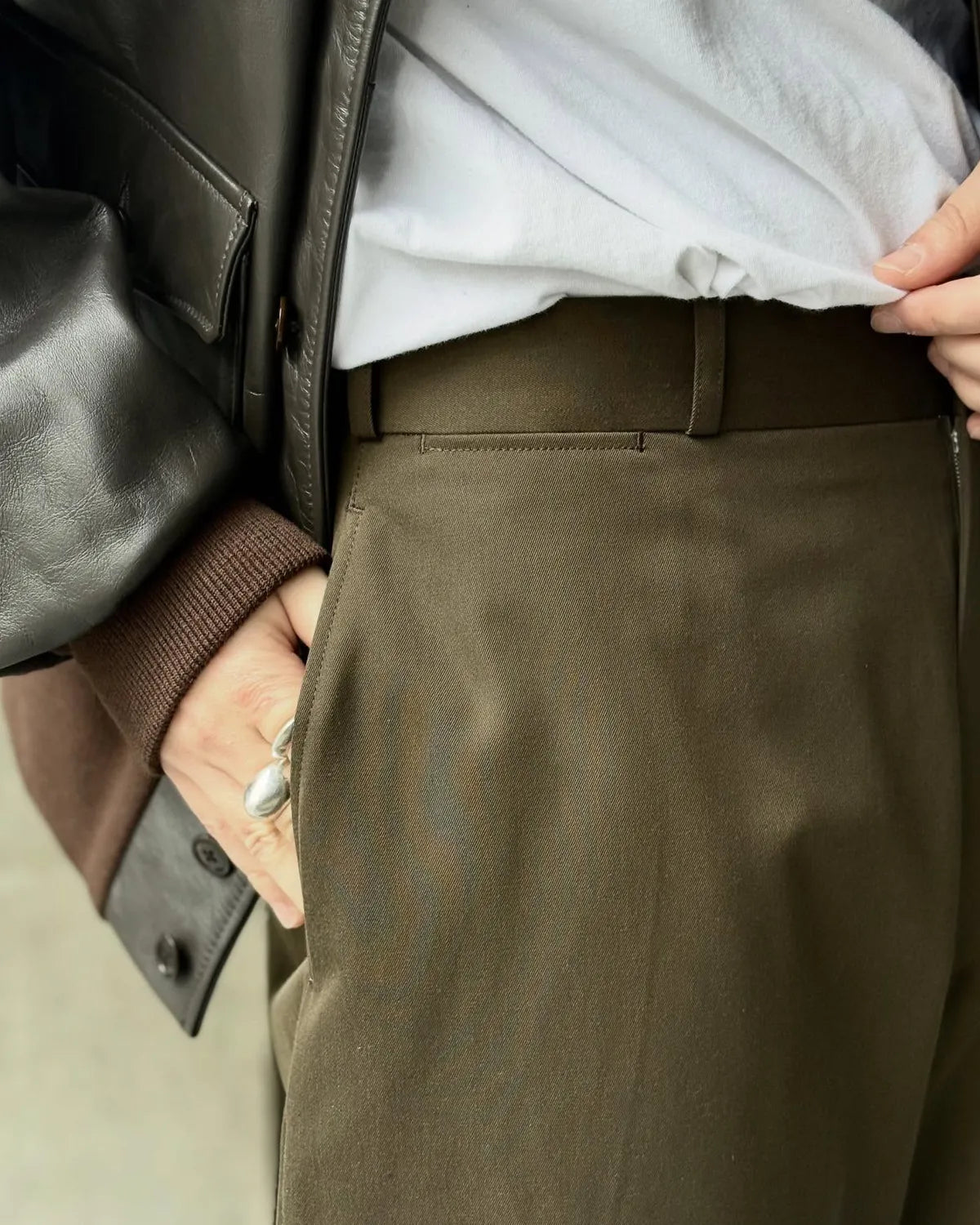 A.PRESSE / Wool Cotton WW2 Work Pants (26SAP-04-04)