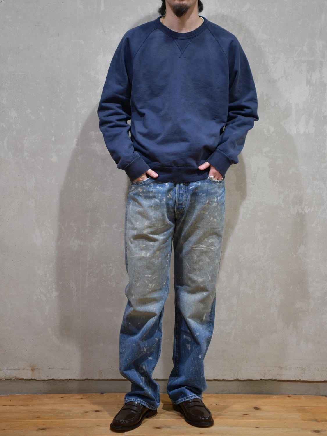 RRL / ガーメントダイド フレンチ テリー スウェットシャツ (MNRRKNI16820181)