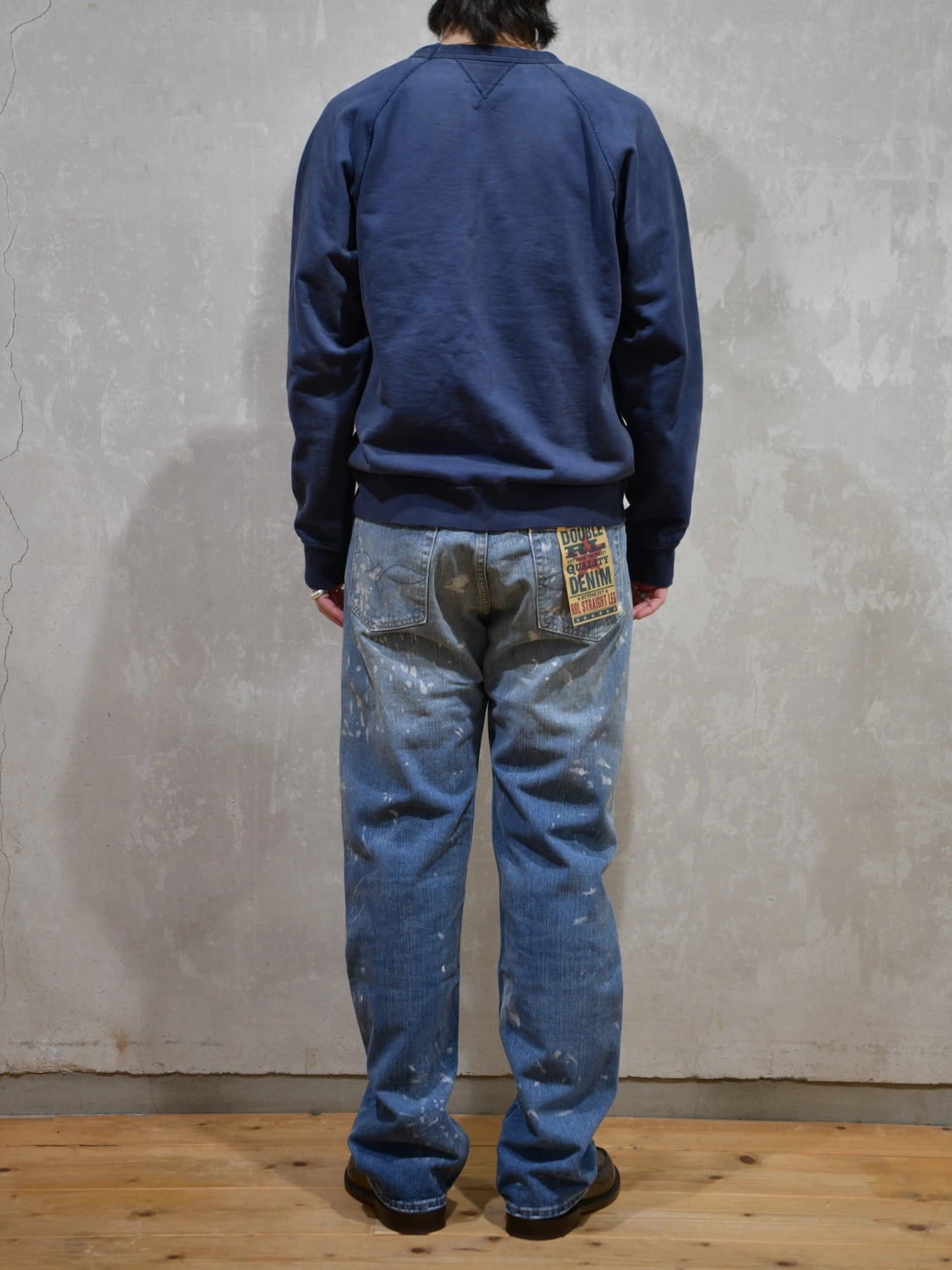 RRL / ガーメントダイド フレンチ テリー スウェットシャツ (MNRRKNI16820181)