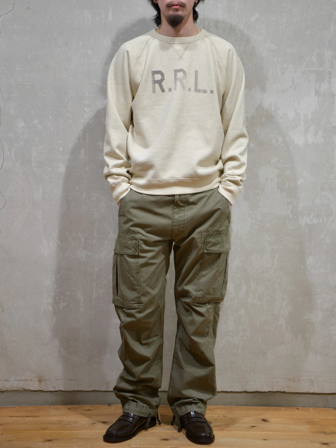 RRL / フレンチ テリー グラフィック スウェットシャツ (MNRRKNI16820134)