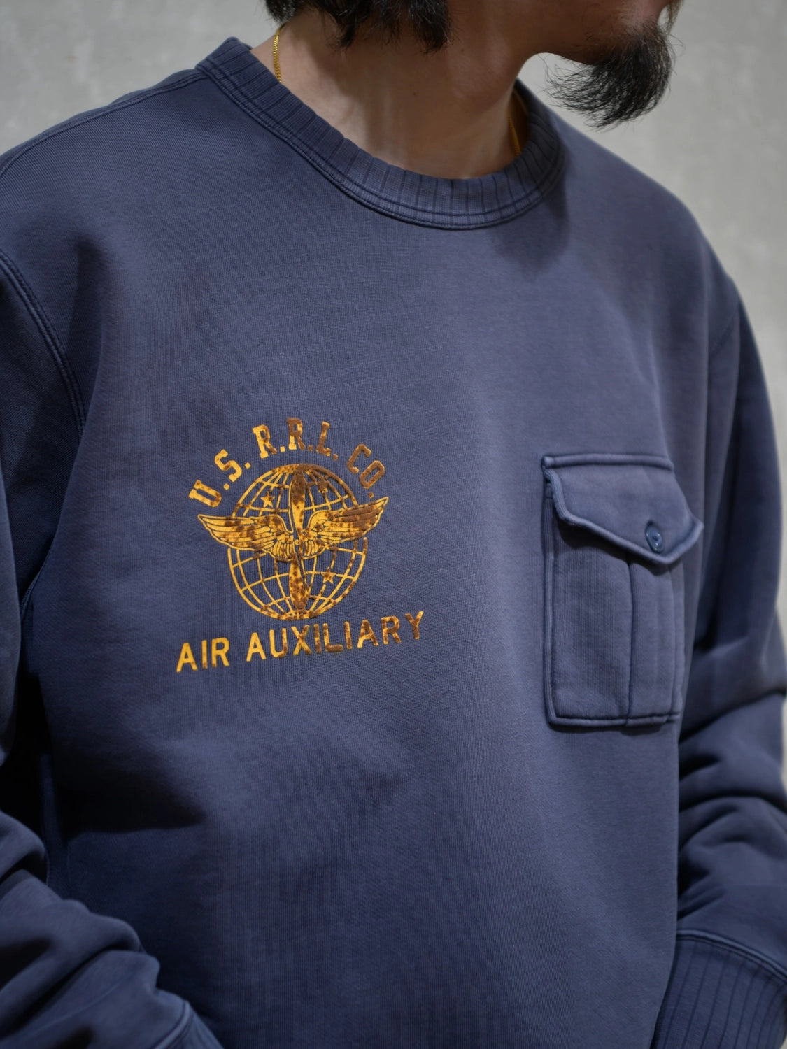 RRL / フレンチ テリー グラフィック スウェットシャツ (MNRRKNI16820221)