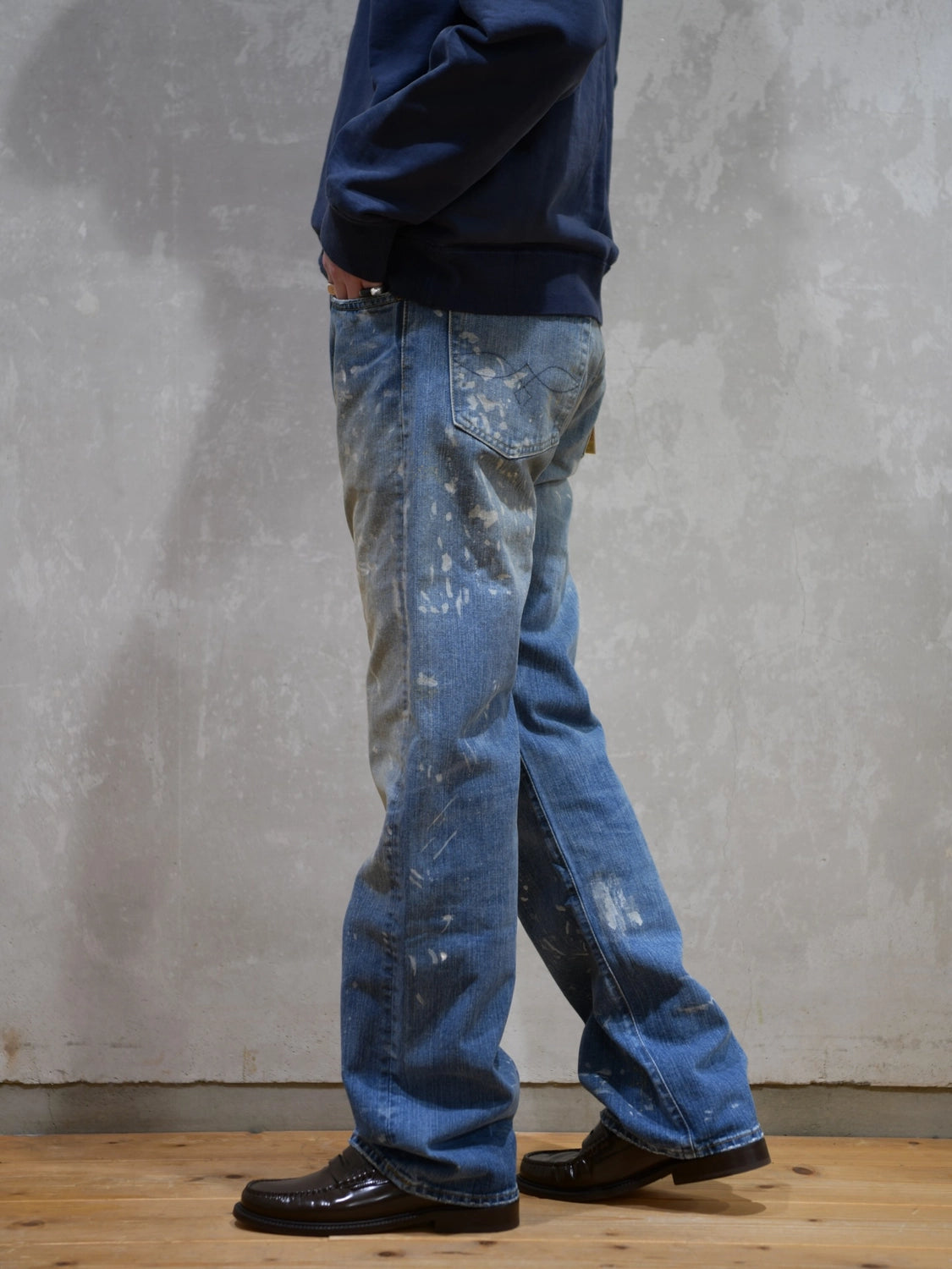 RRL / ストレート フィット Fenimore ディストレスト ジーンズ (MNRRDNM10920134)