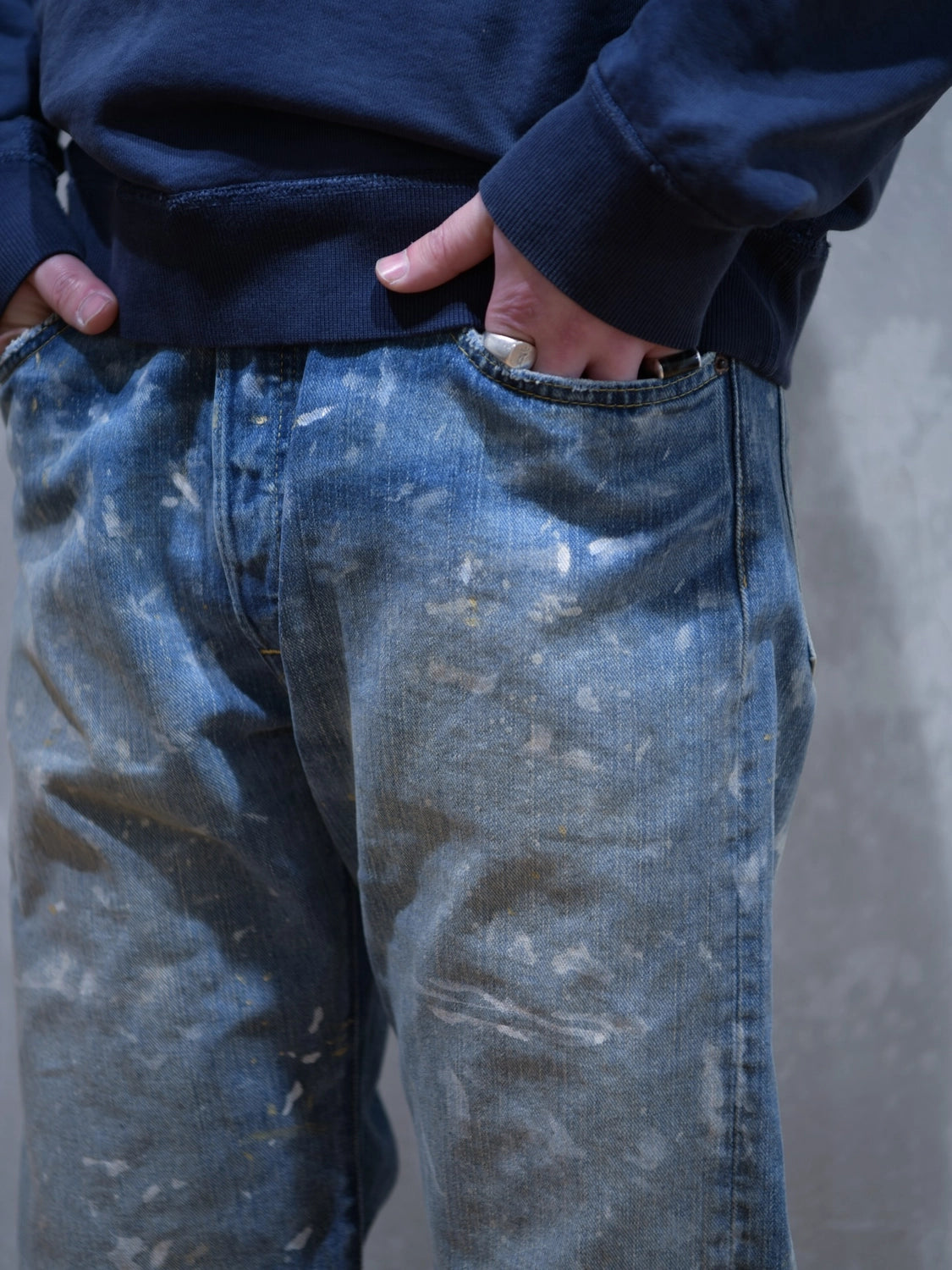 RRL / ストレート フィット Fenimore ディストレスト ジーンズ (MNRRDNM10920134)