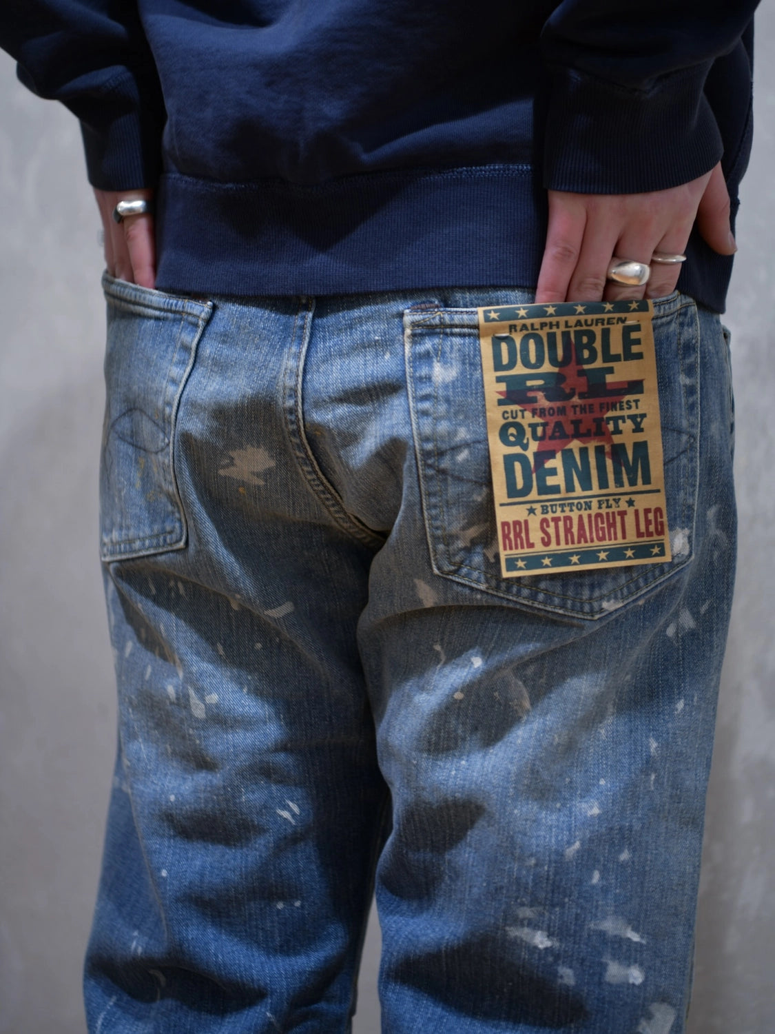 RRL / ストレート フィット Fenimore ディストレスト ジーンズ (MNRRDNM10920134)