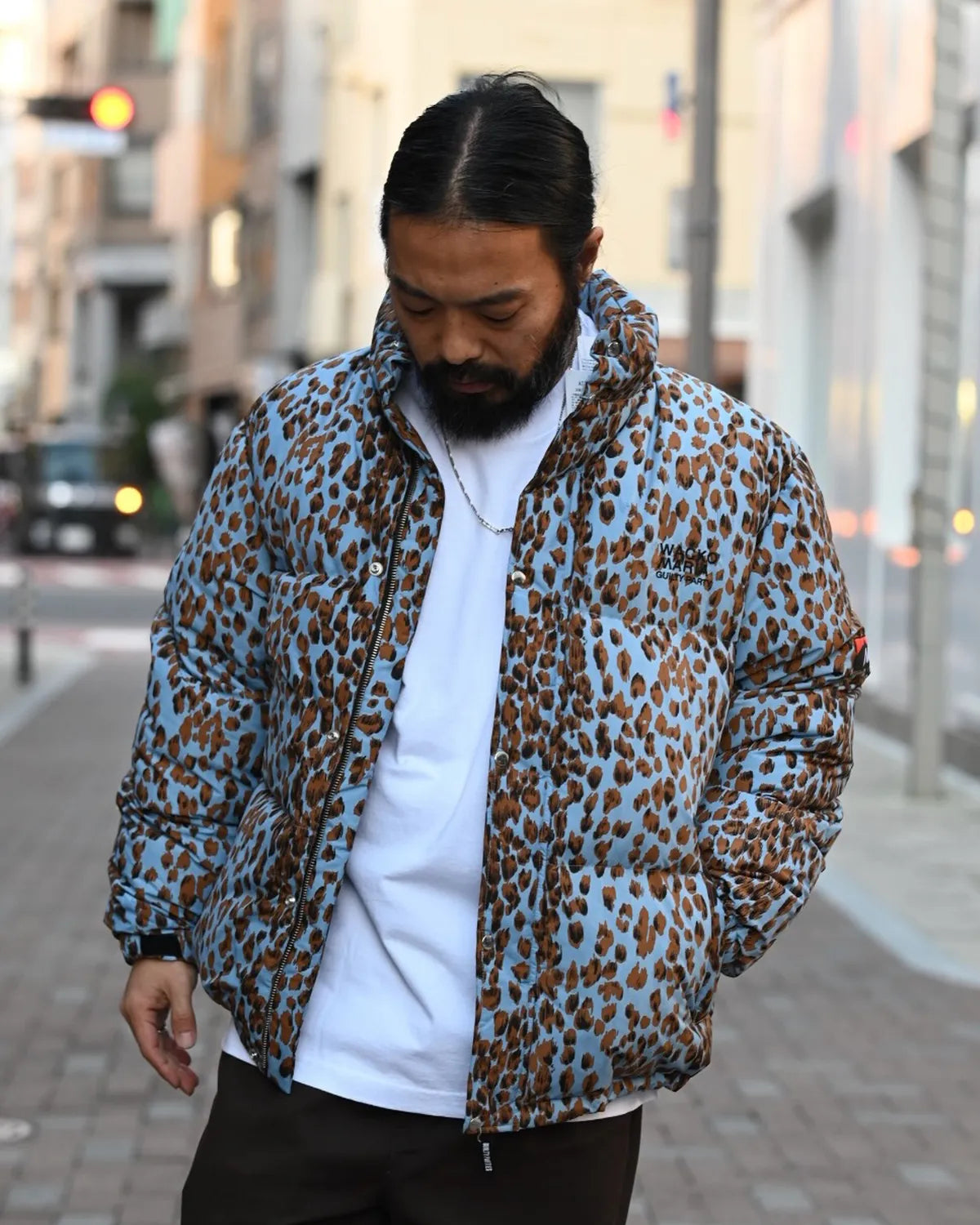 WACKO MARIA × NANGA / LEOPARD DOWN JACKET (25FW-WMO-NA02)