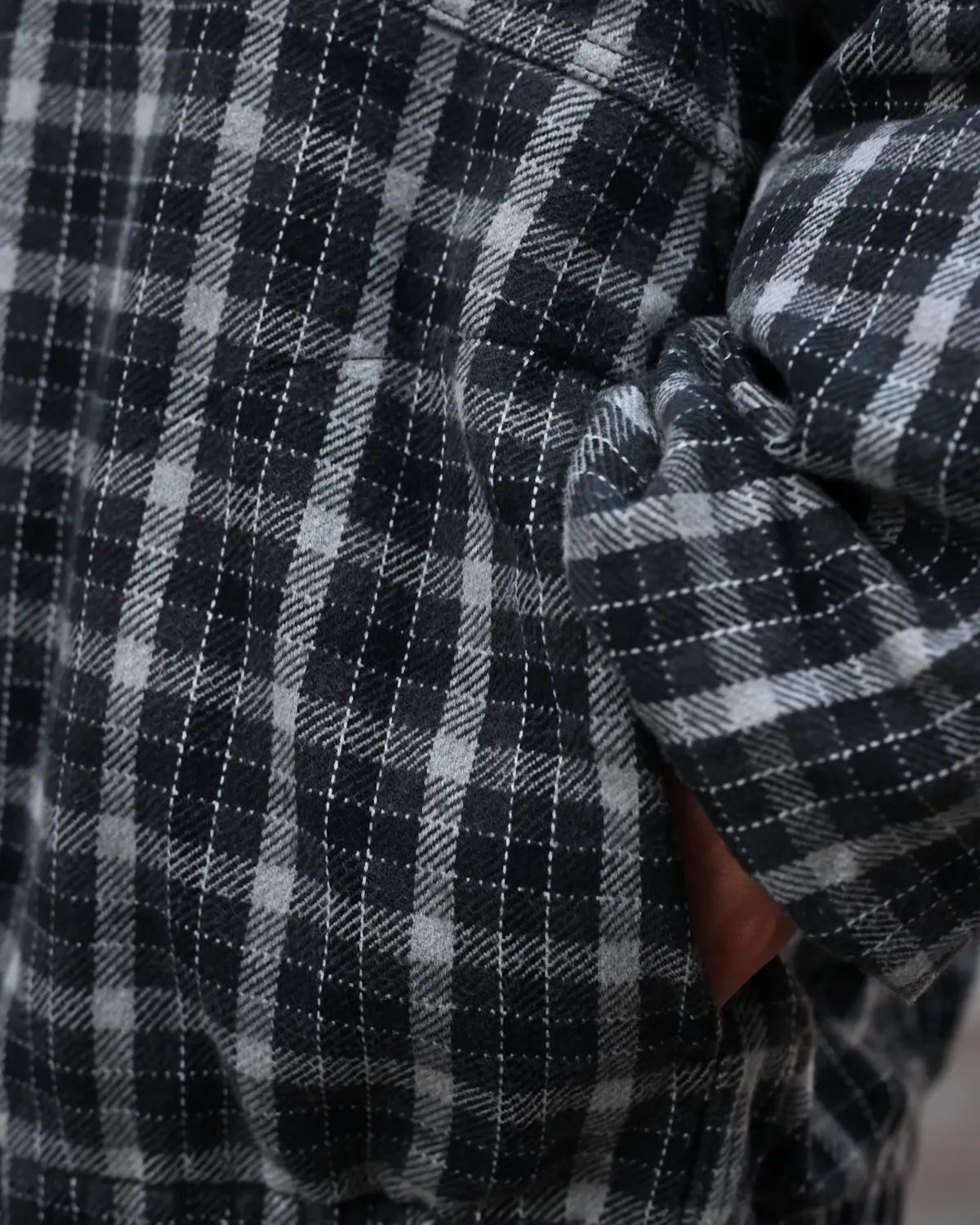 COOTIE PRODUCTIONS® / AD Processing Heavy Flannel Check Half Zip Pullover (CTE-25A408)