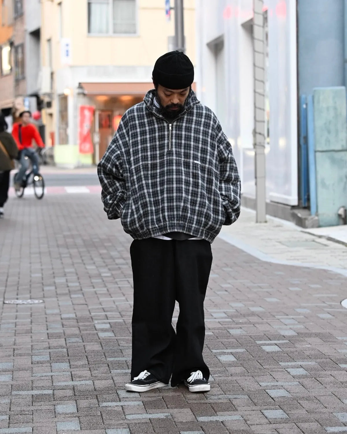 COOTIE PRODUCTIONS® / AD Processing Heavy Flannel Check Half Zip Pullover (CTE-25A408)