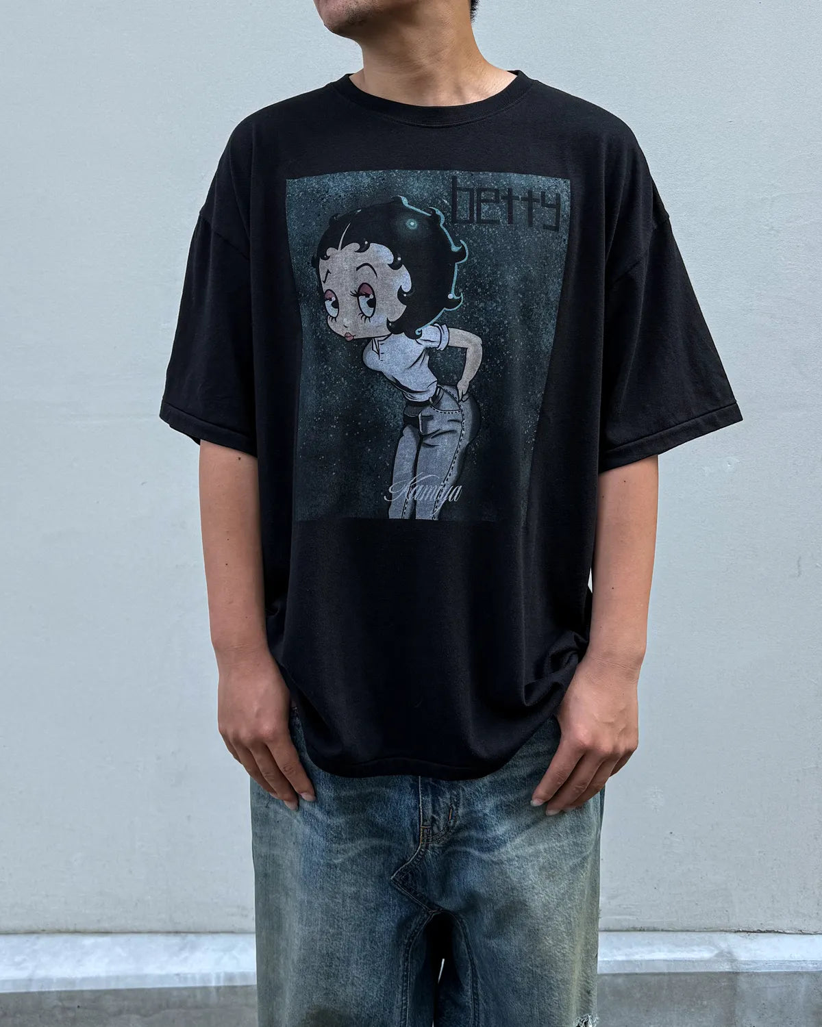 KAMIYA × Betty Boop / "I’m coming out" Betty BoopTM Distressed T-shirt (G17TS114)