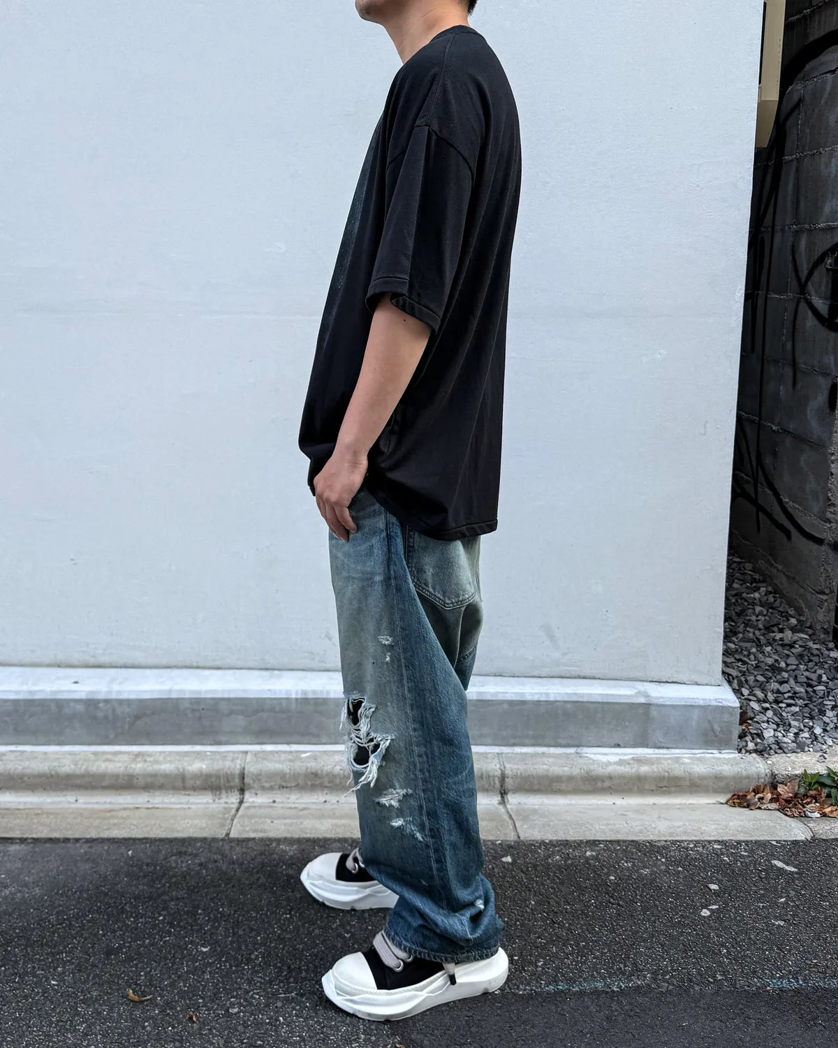 KAMIYA × Betty Boop / "I’m coming out" Betty BoopTM Distressed T-shirt (G17TS114)