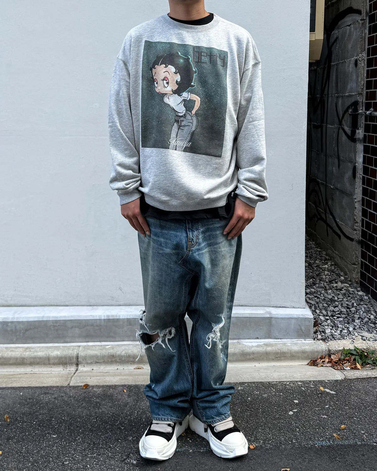 KAMIYA × Betty Boop / "I’m coming out" Betty BoopTM Sweat Pullover (G17PO106)
