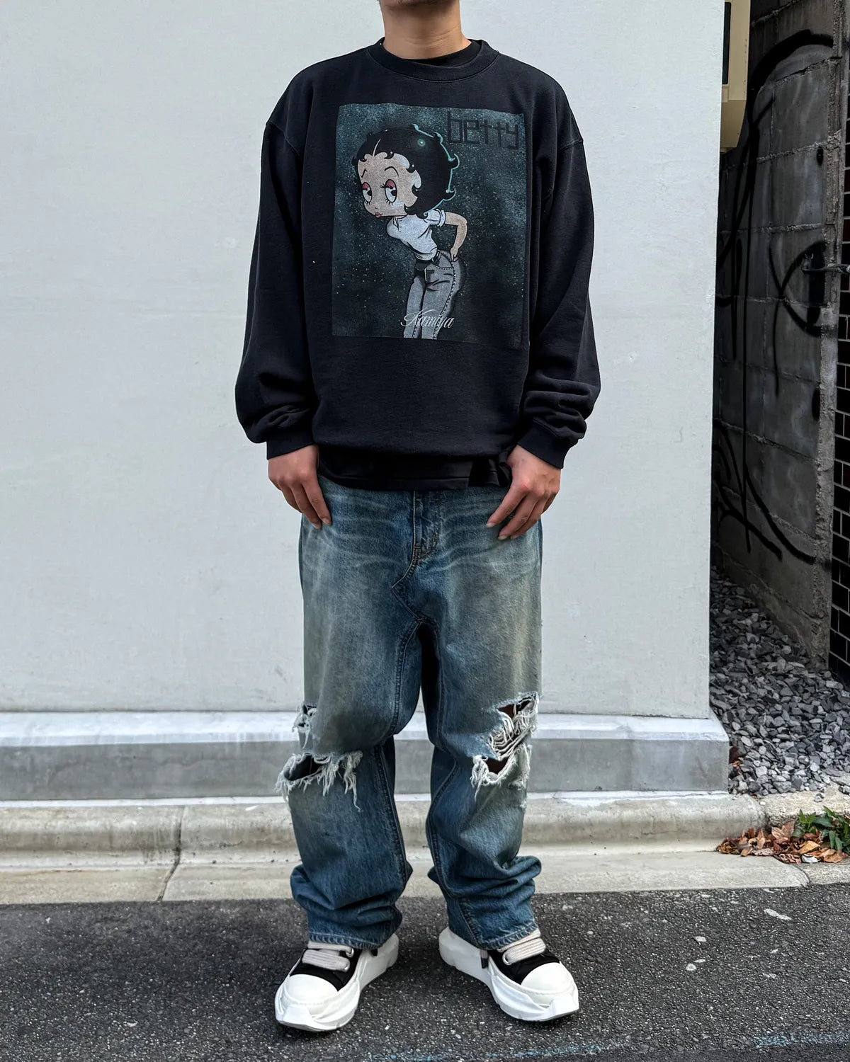KAMIYA × Betty Boop / "I’m coming out" Betty BoopTM Sweat Pullover (G17PO106)