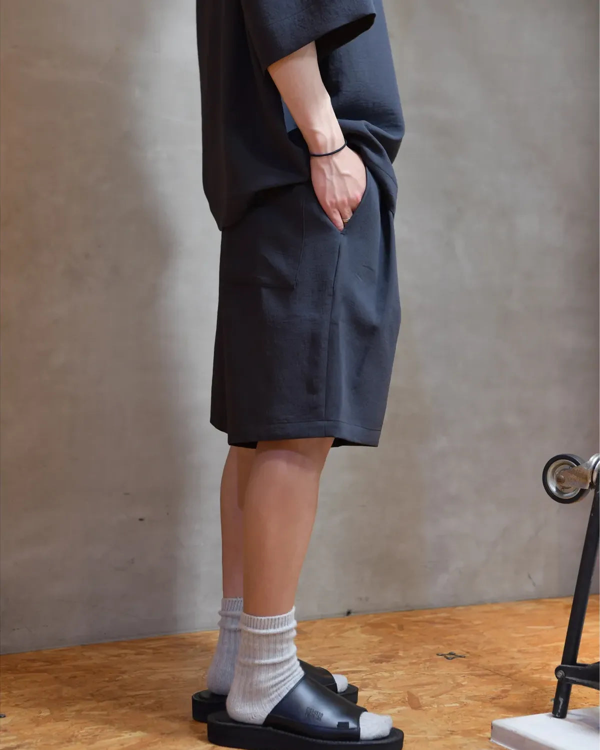 N.HOOLYWOOD COMPILE / 2TUCK EASY HALF PANTS (2261-CP50-010)