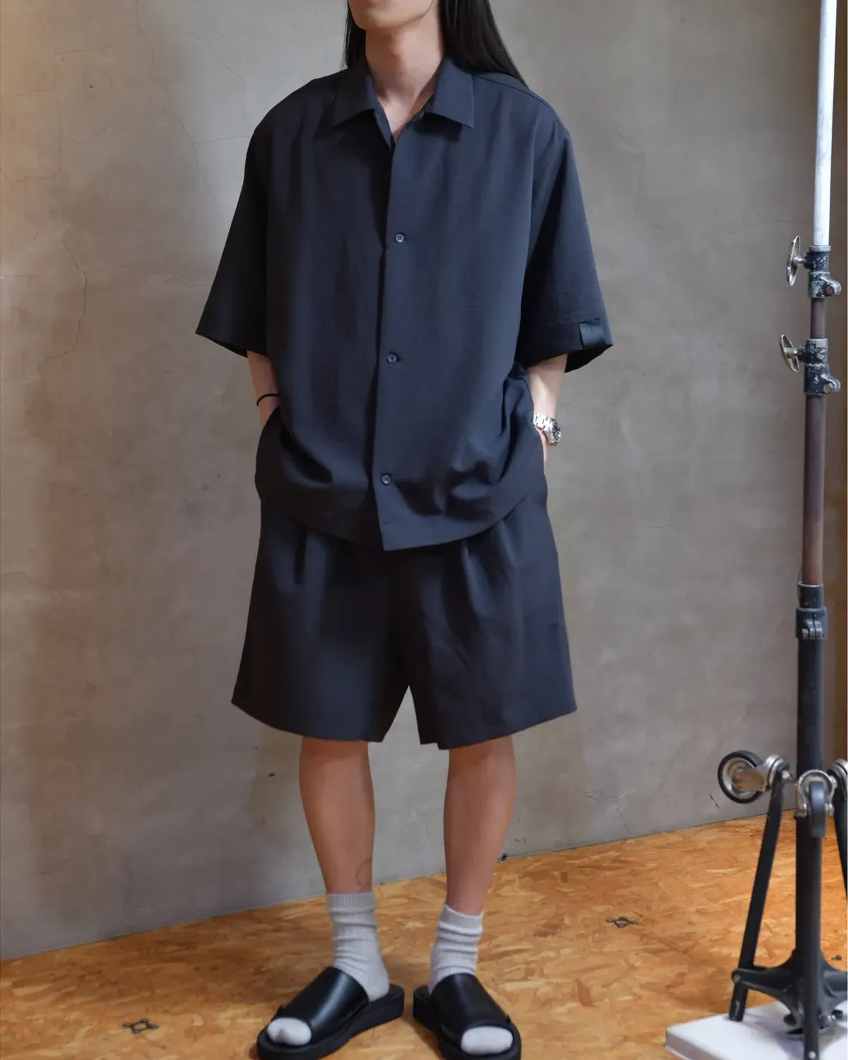 N.HOOLYWOOD COMPILE / 2TUCK EASY HALF PANTS (2261-CP50-010)