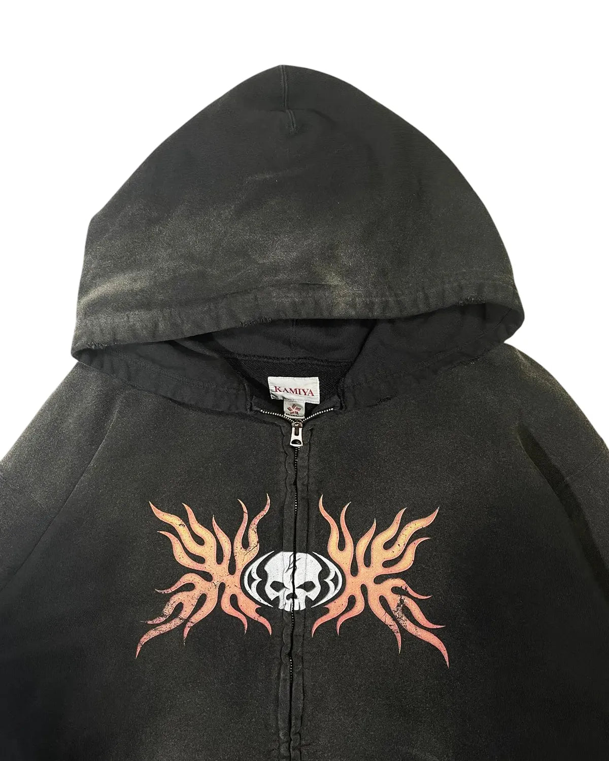 KAMIYA / "Skull Flame" Zip Hoodie (G15HD073)
