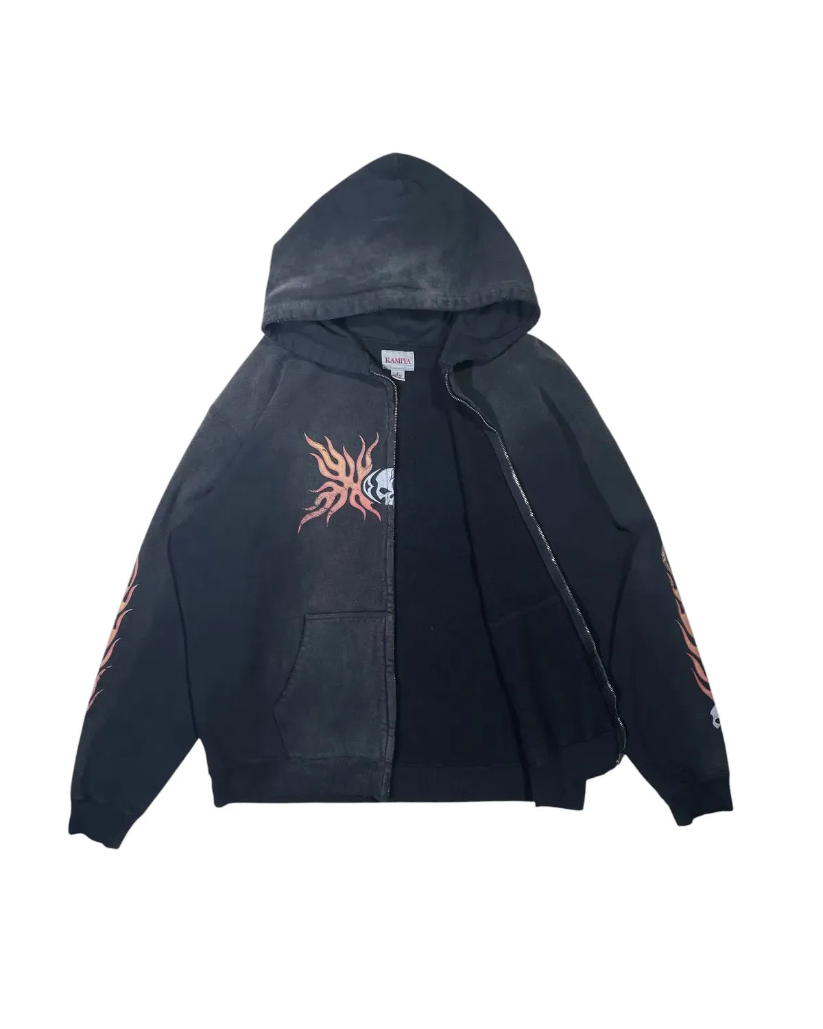 KAMIYA / "Skull Flame" Zip Hoodie (G15HD073)