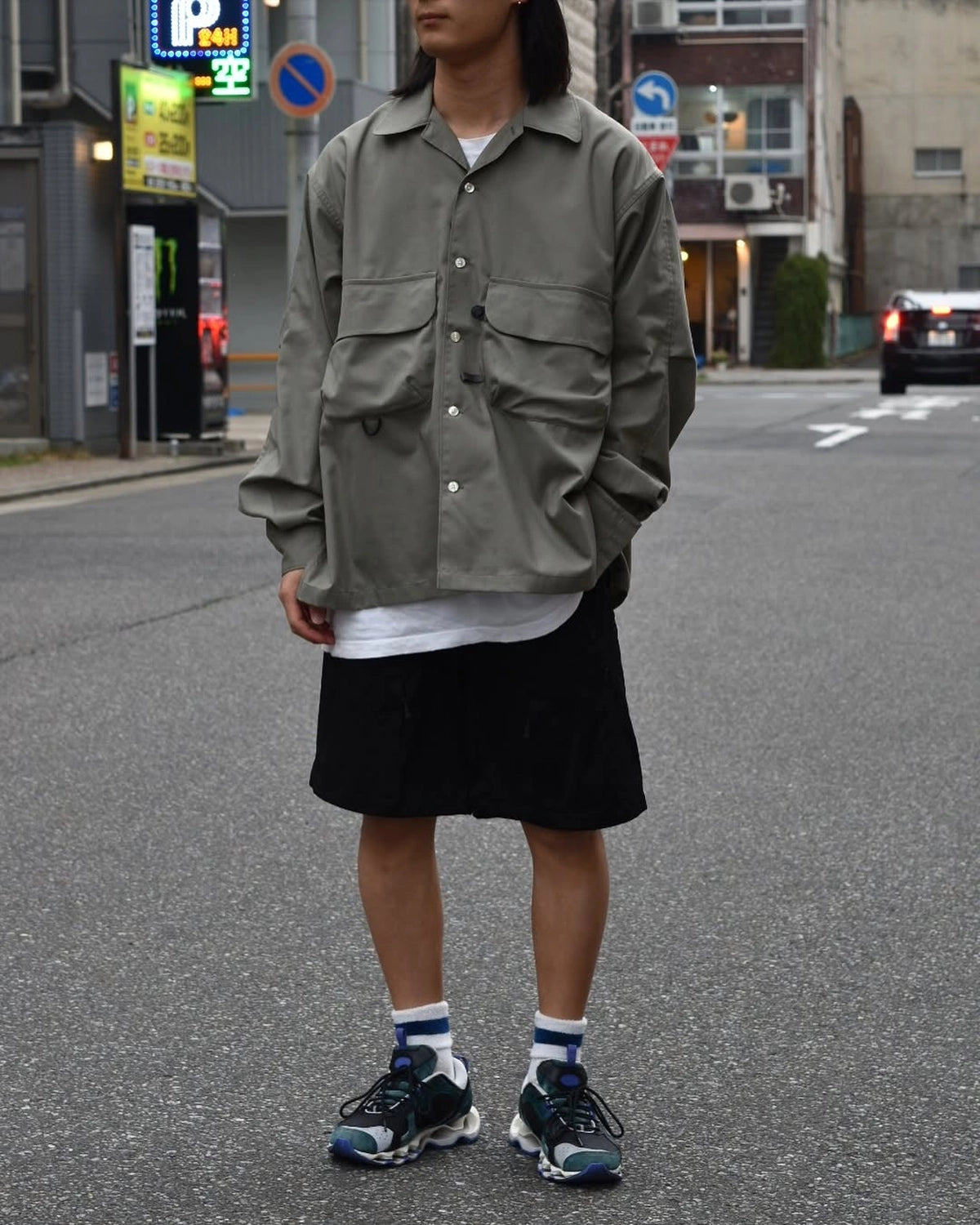 DAIWA PIER39 / TECH SPORTS OPEN COLLAR SHIRT L/S (BE-82025)