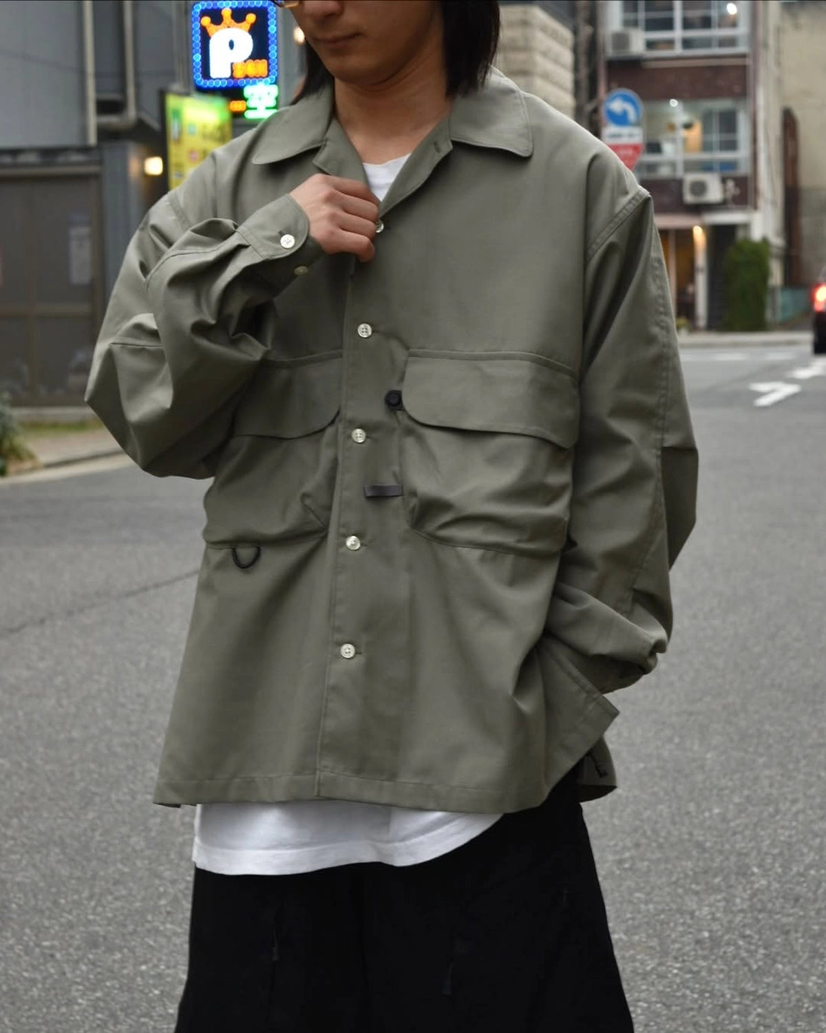 DAIWA PIER39 / TECH SPORTS OPEN COLLAR SHIRT L/S (BE-82025)