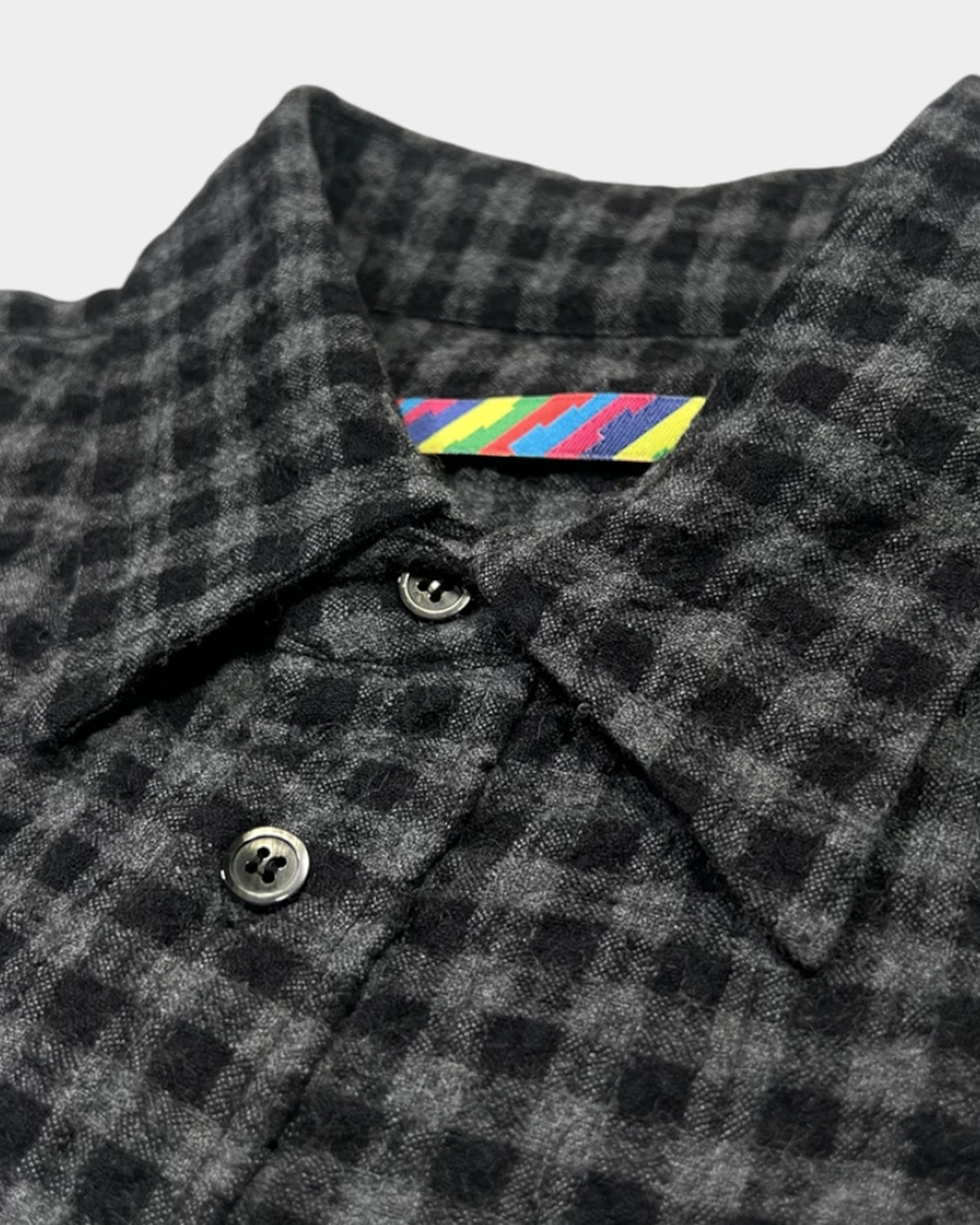 is-ness / Ripple Check Shirt (26AW_10_UN22SHLS02-C)