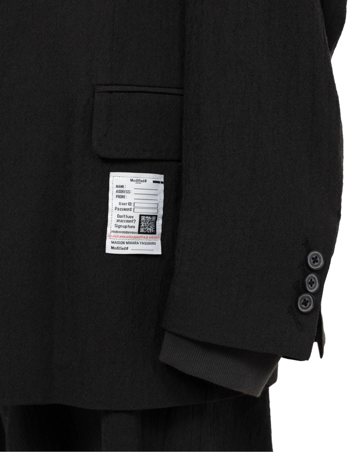 Maison MIHARA YASUHIRO / Triple Layered Wool Jacket (J15JK131)