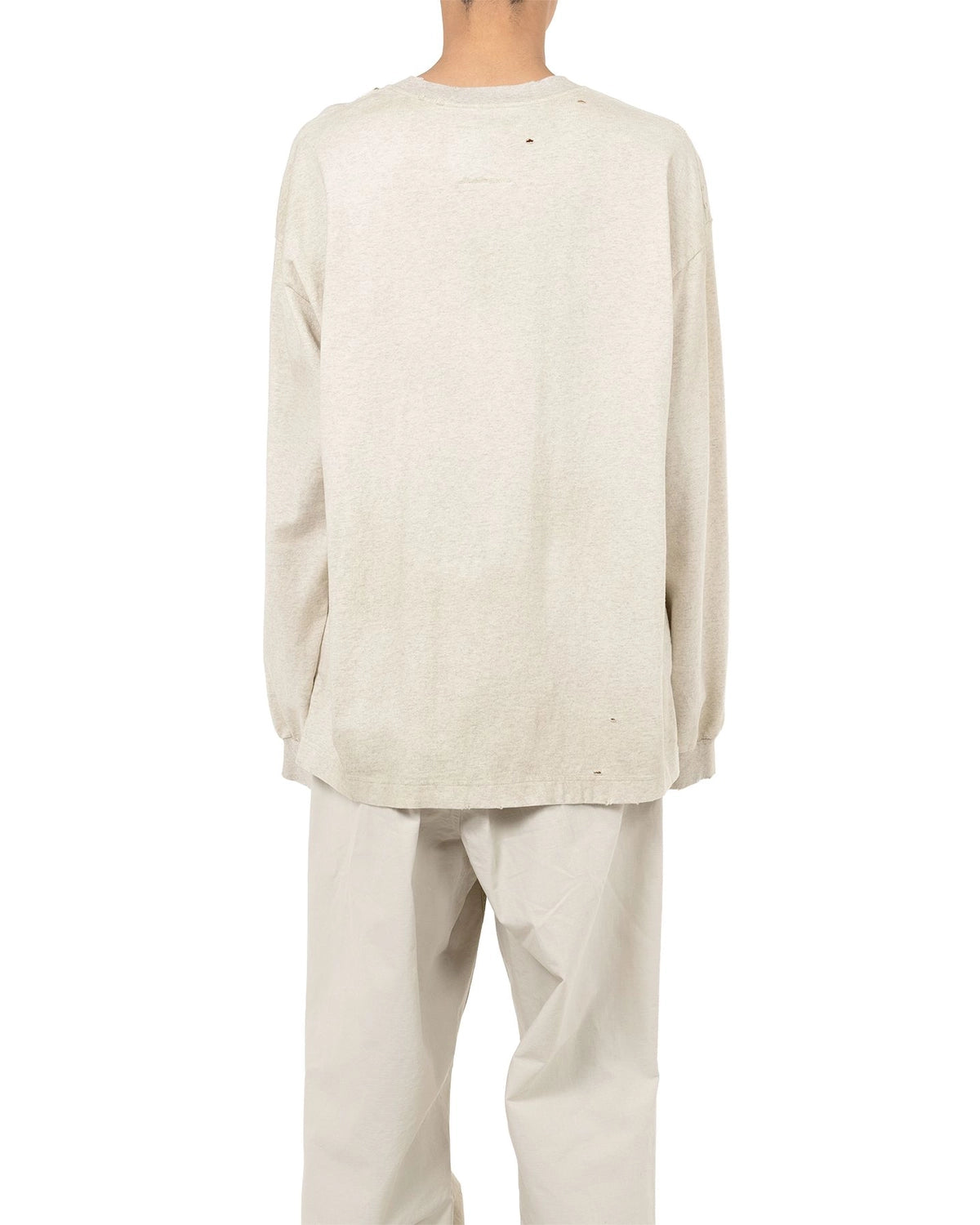 Maison MIHARA YASUHIRO / Dog Printed Embellished Distressed Long Sleeve T-shirt (J15LT751)