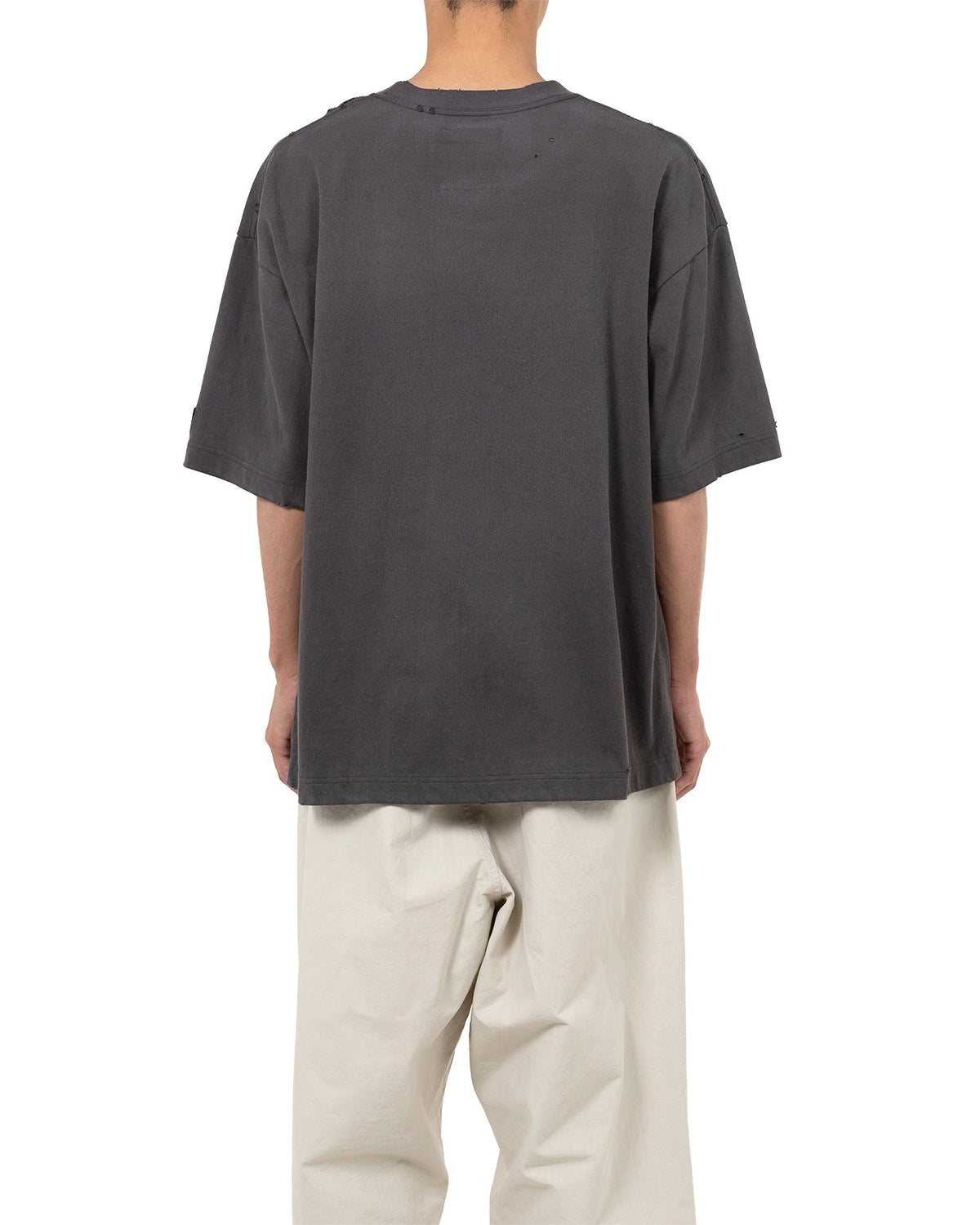 Maison MIHARA YASUHIRO / Cat Printed Embellished Distressed T-shirt (J15TS752)