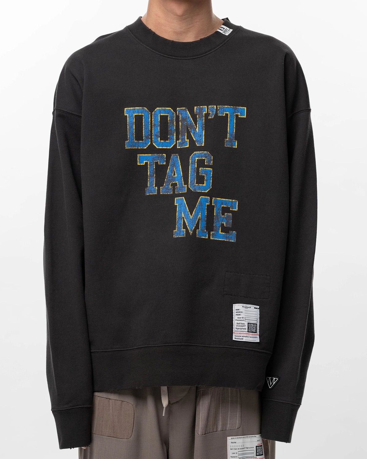 Maison MIHARA YASUHIRO / Don't Tag Me Printed Sweatshirt (J16PO782)