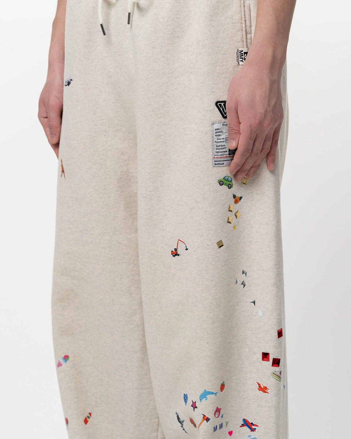 Maison MIHARA YASUHIRO / Kids Sticker Printed Sweat Pants (J16PT732)