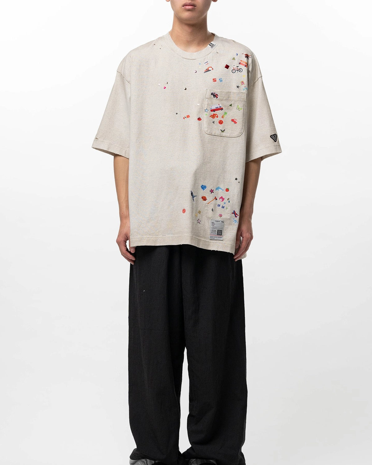 Maison MIHARA YASUHIRO / Kids Sticker Printed T-shirt (J16TS821)