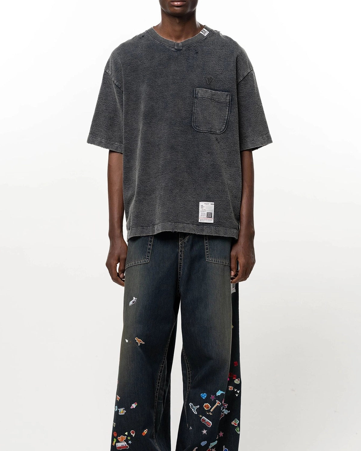 Maison MIHARA YASUHIRO / Bleached Waffle T-shirt (J17TS802)