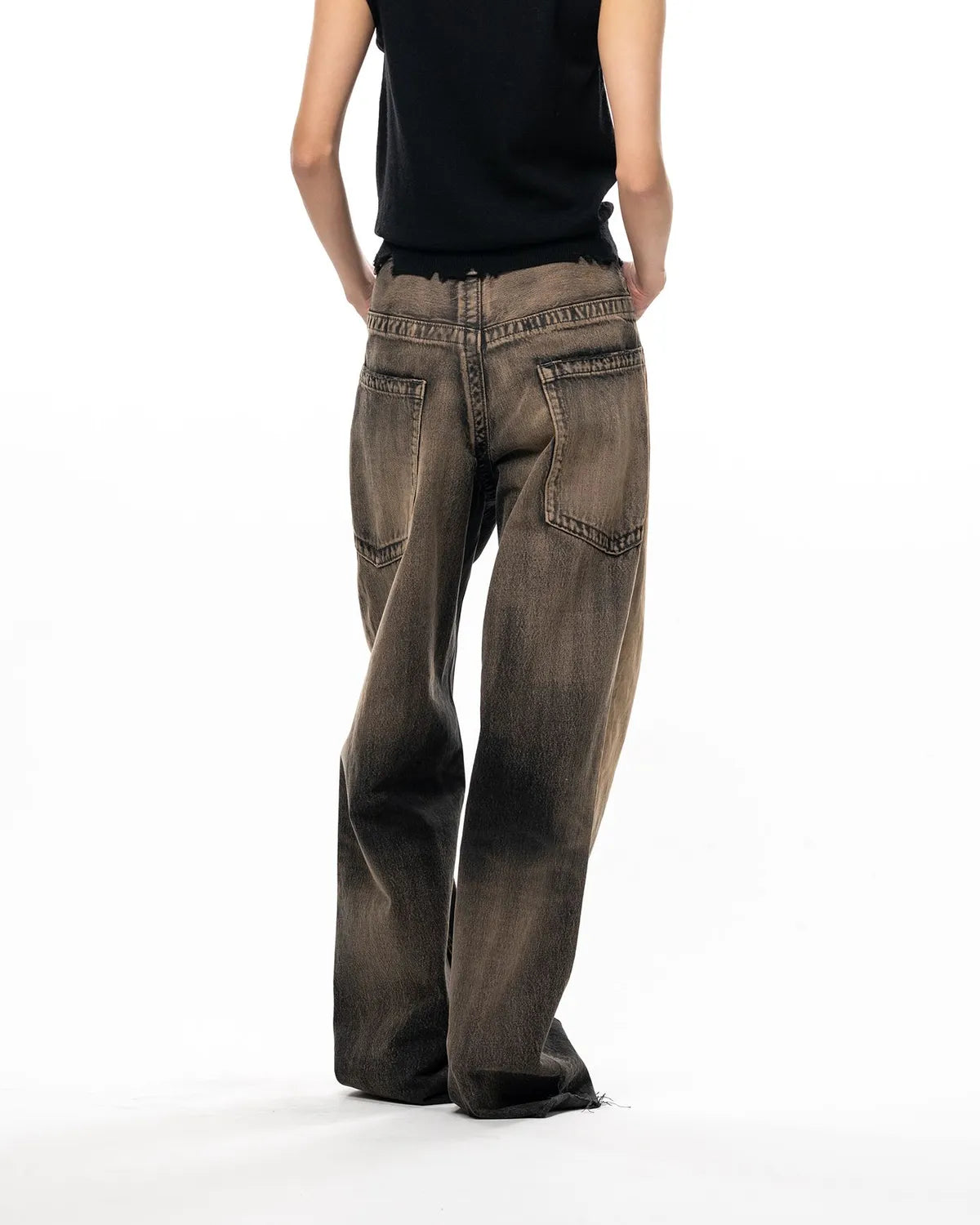 Maison MIHARA YASUHIRO / Amateur Sewn Like Wide Denim Pants -Women's- (K17PT352)