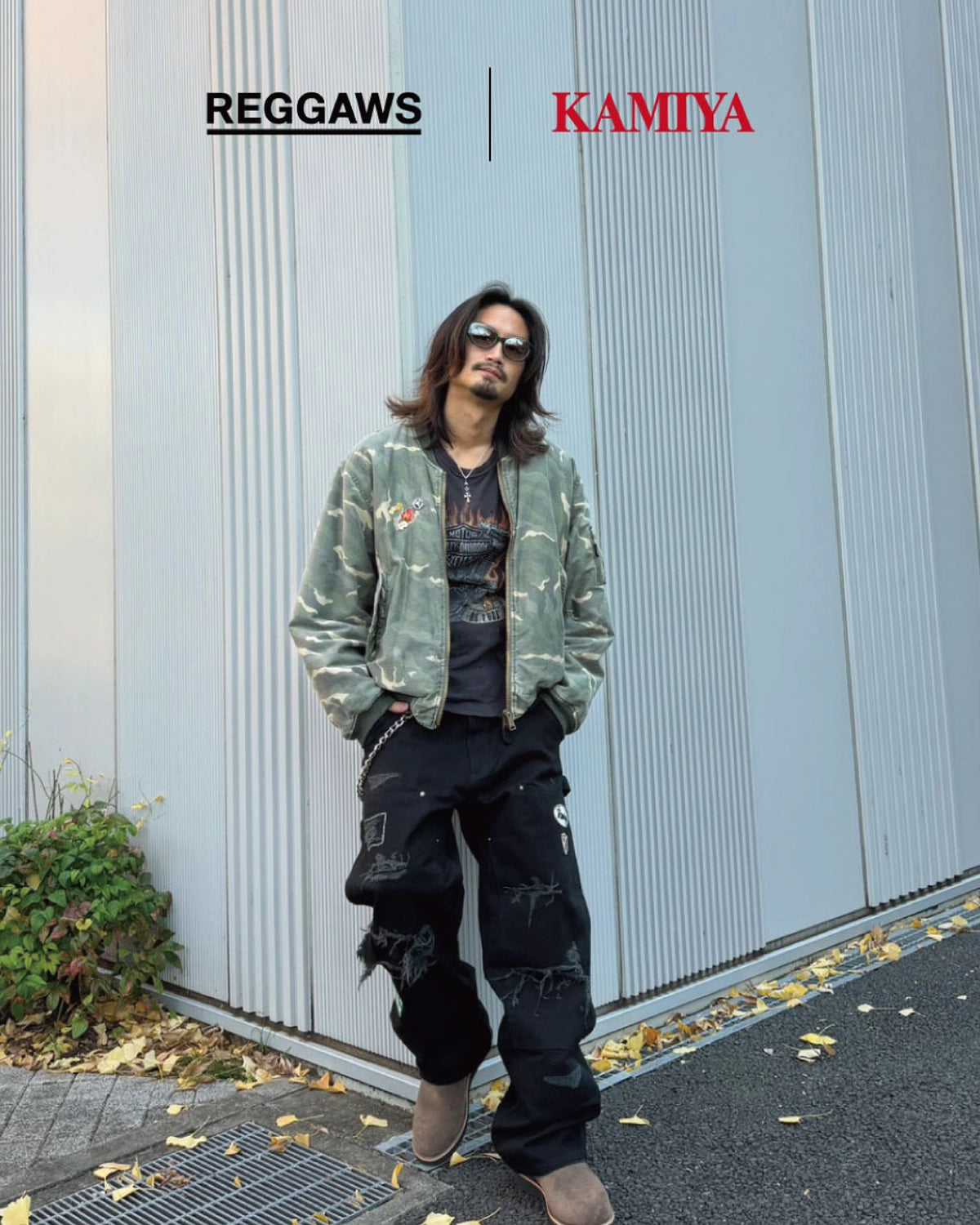 KAMIYA × REGGAWS EXCLUSIVE / BORO PAINTER PANTS for REGGAWS (G15RG101)