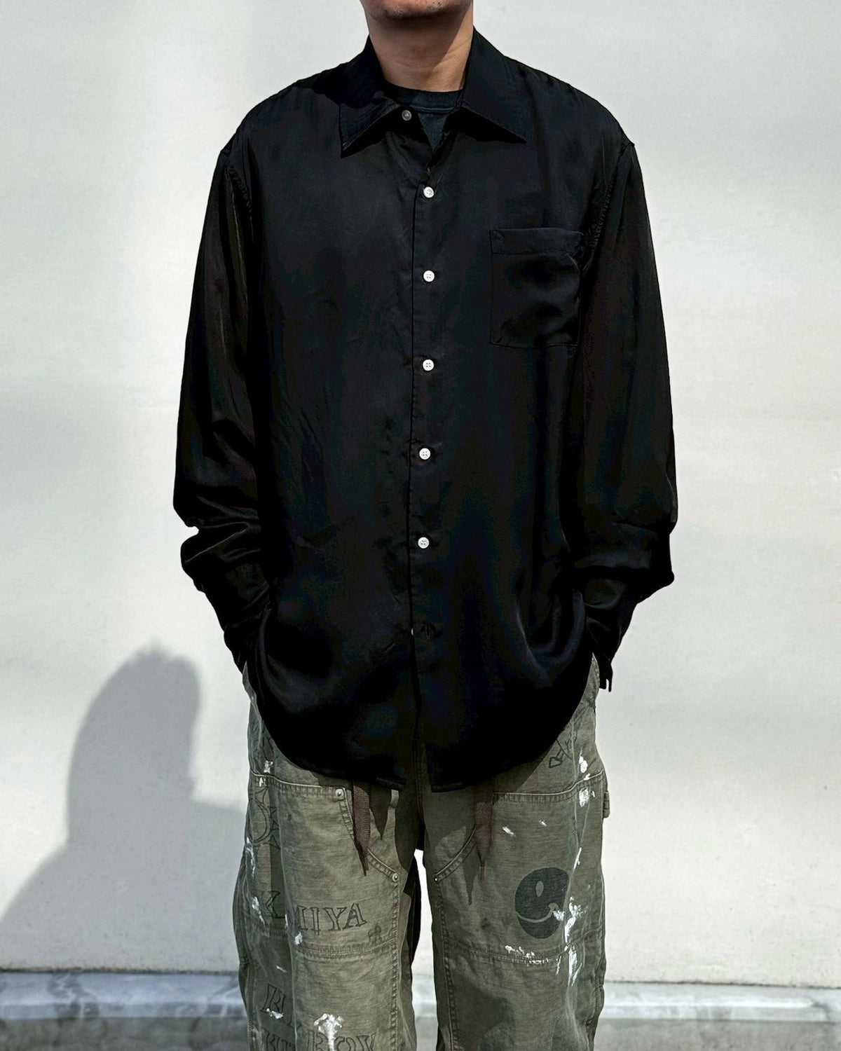 KAMIYA の Ash Fade Cupro Shirt (G16SH047)
