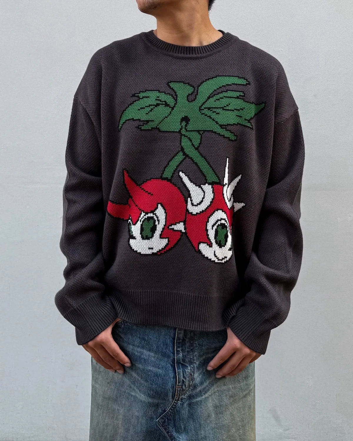 KAMIYA の "BAKENEKO" Jqd knit pullover (G17PO082)