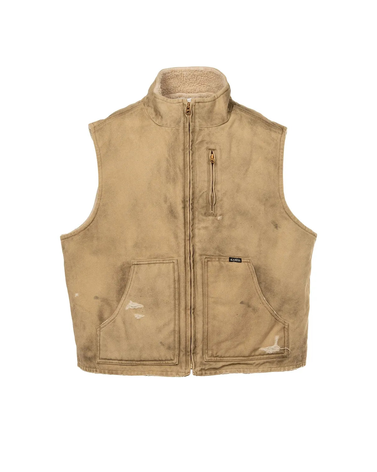KAMIYA の BORO Boa Lining Duck Vest (G15VT102)